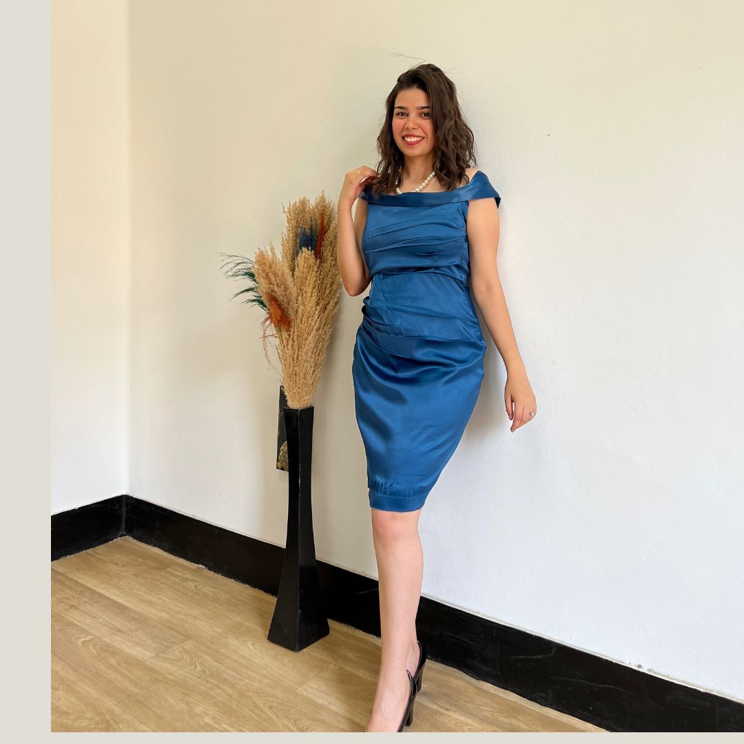 SATIN SOIREE GUEST DRESS