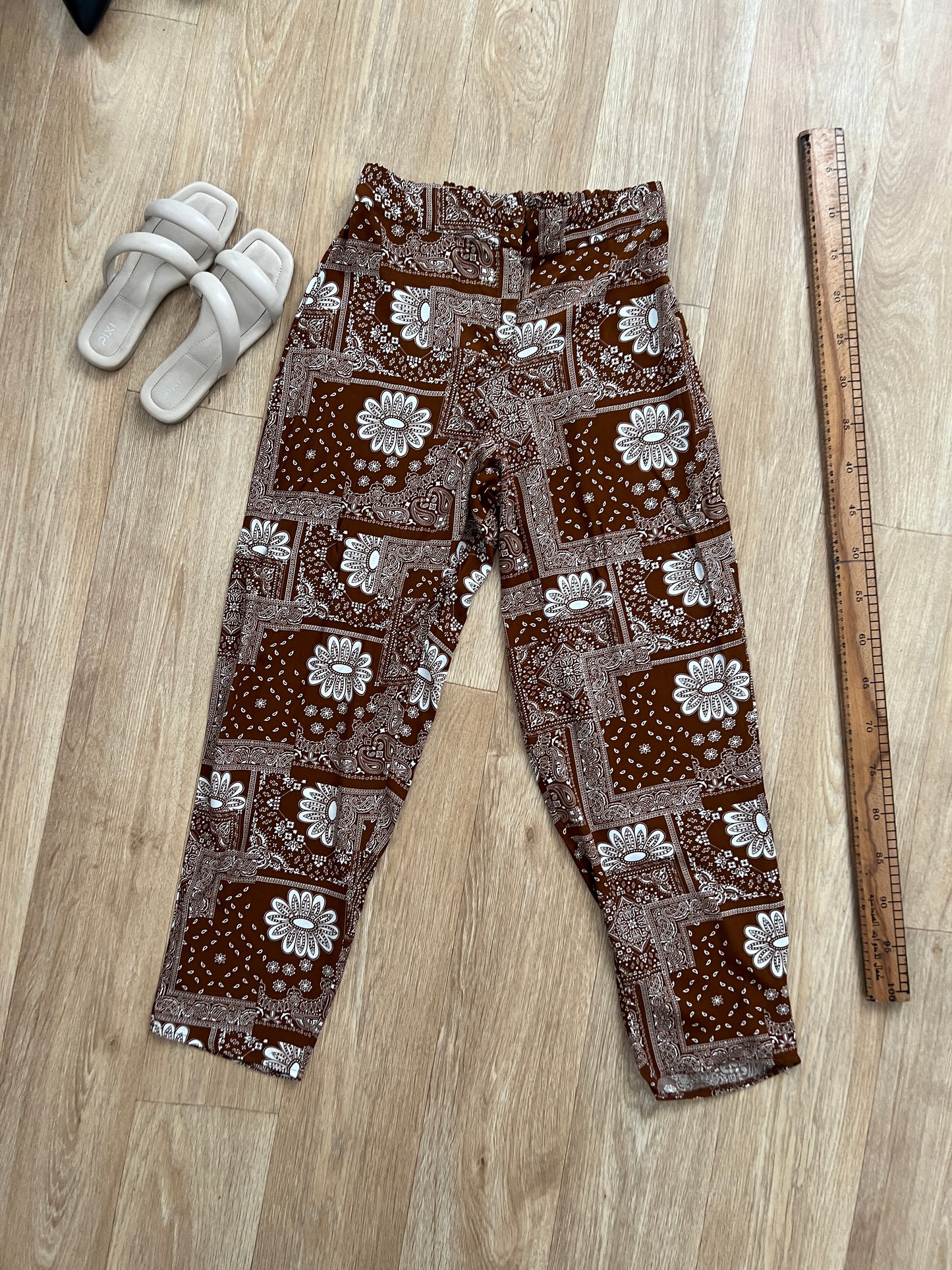 Cotton printed trousers