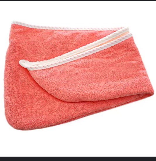 Double-Layer Microfiber Hair Towel - Fast Drying & Moisture Retaining for Curly Hair