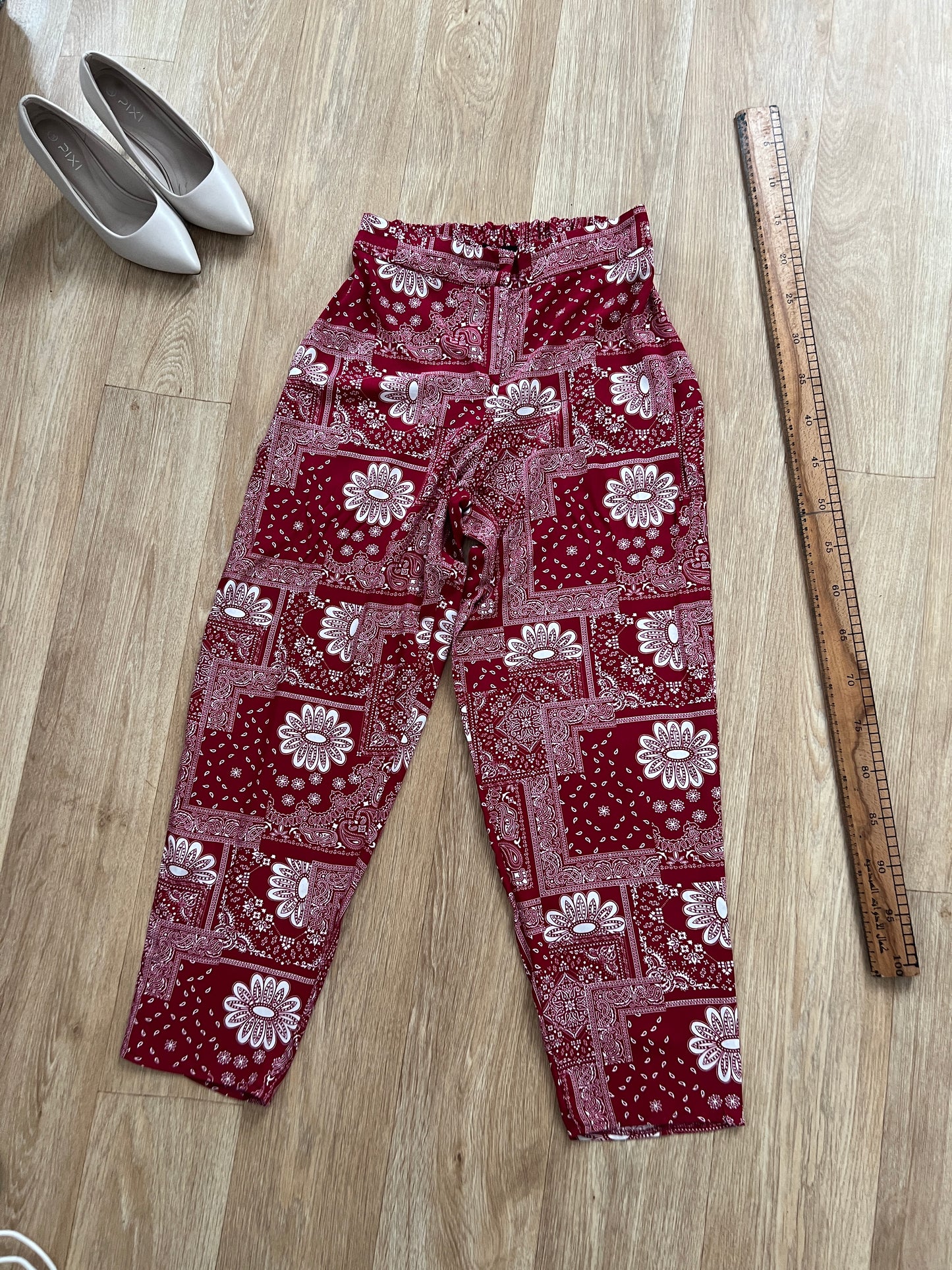 Cotton printed trousers