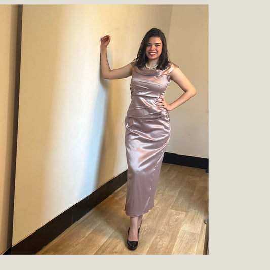 SATIN SOIREE GUEST DRESS