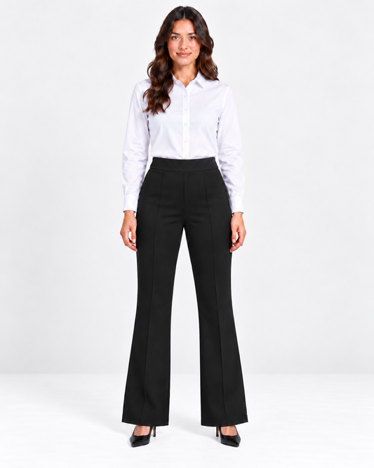Charleston Black Formal Pants – Regular Fit