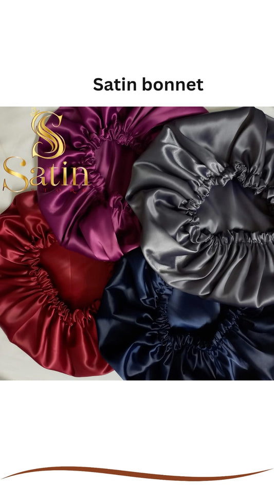 curly hair satin bonnet double layered